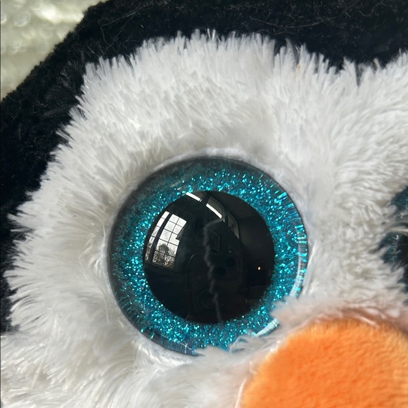 Ty Black and White Penguin Plush with Blue Accents - Picture 3 of 3